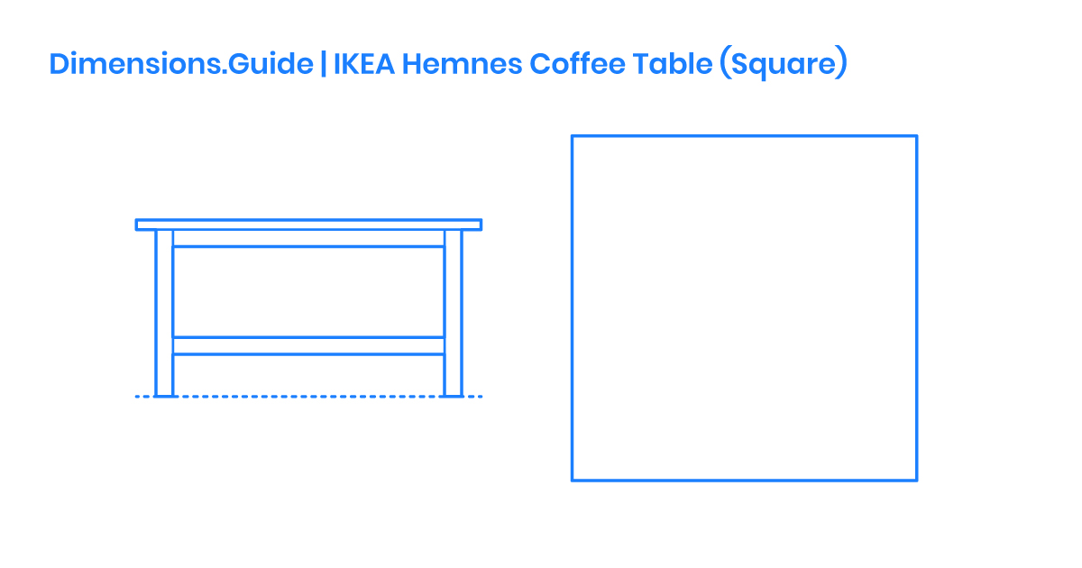 IKEA Hemnes Coffee Table (Square) Dimensions & Drawings