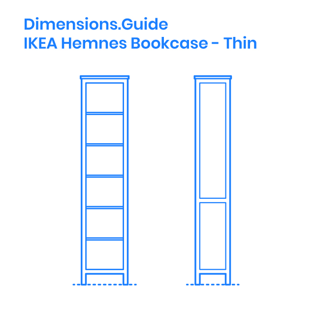 IKEA Hemnes Bookcase Thin Dimensions & Drawings