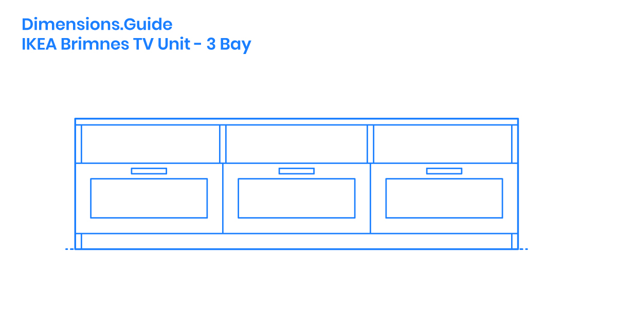 IKEA Brimnes TV Unit 3 Bay Dimensions & Drawings Dimensions.Guide
