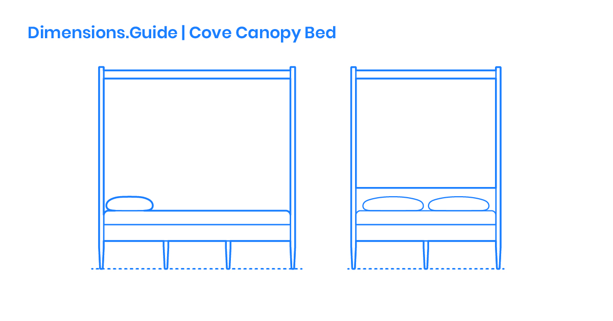 Cove Canopy Bed Dimensions & Drawings Dimensions.Guide
