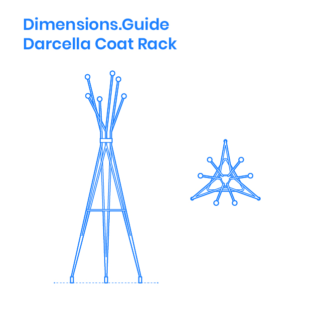 Darcella Coat Rack Dimensions & Drawings Dimensions.Guide