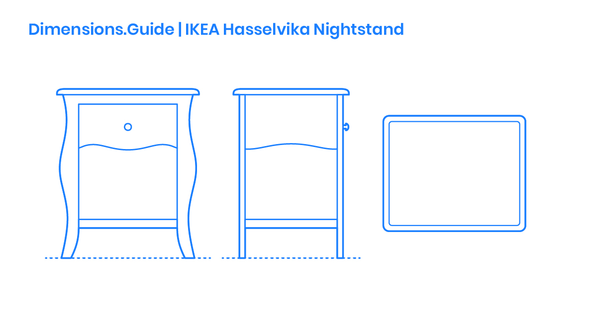 IKEA Hasselvika Nightstand Dimensions & Drawings Dimensions.Guide