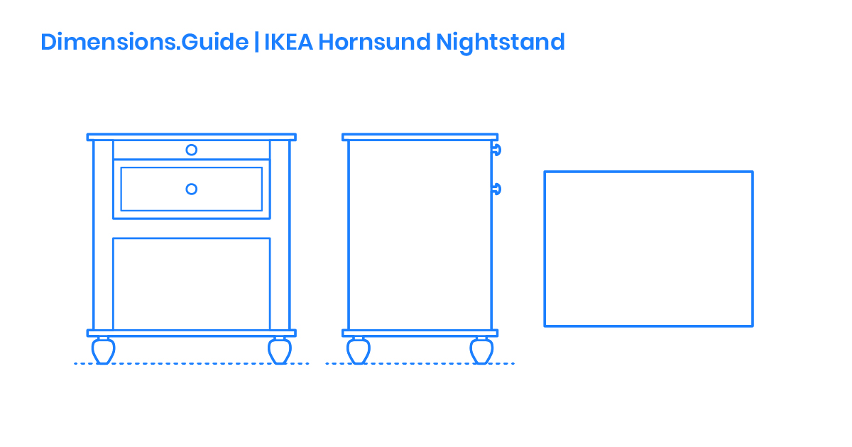 IKEA Hornsund Nightstand Dimensions & Drawings Dimensions.Guide