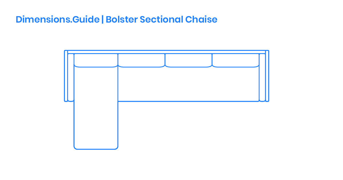 Bolster Sectional Chaise Dimensions & Drawings Dimensions.Guide