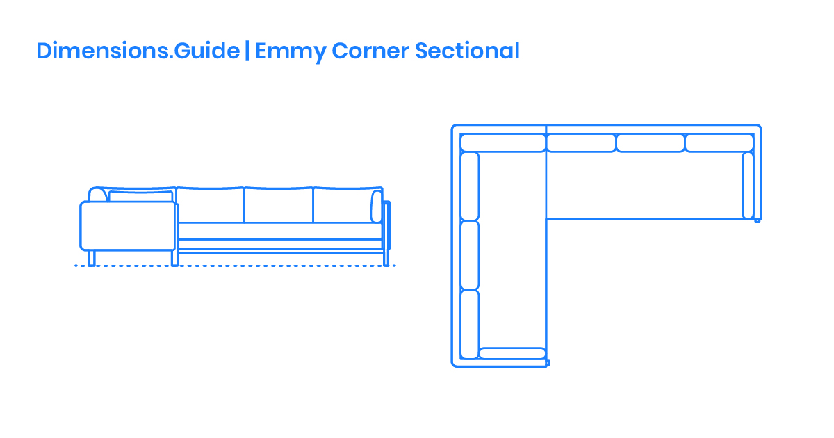 Emmy Corner Sectional Dimensions Drawings Dimensions Guide