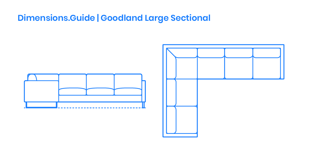 Goodland Large Sectional Dimensions Drawings Dimensions Guide