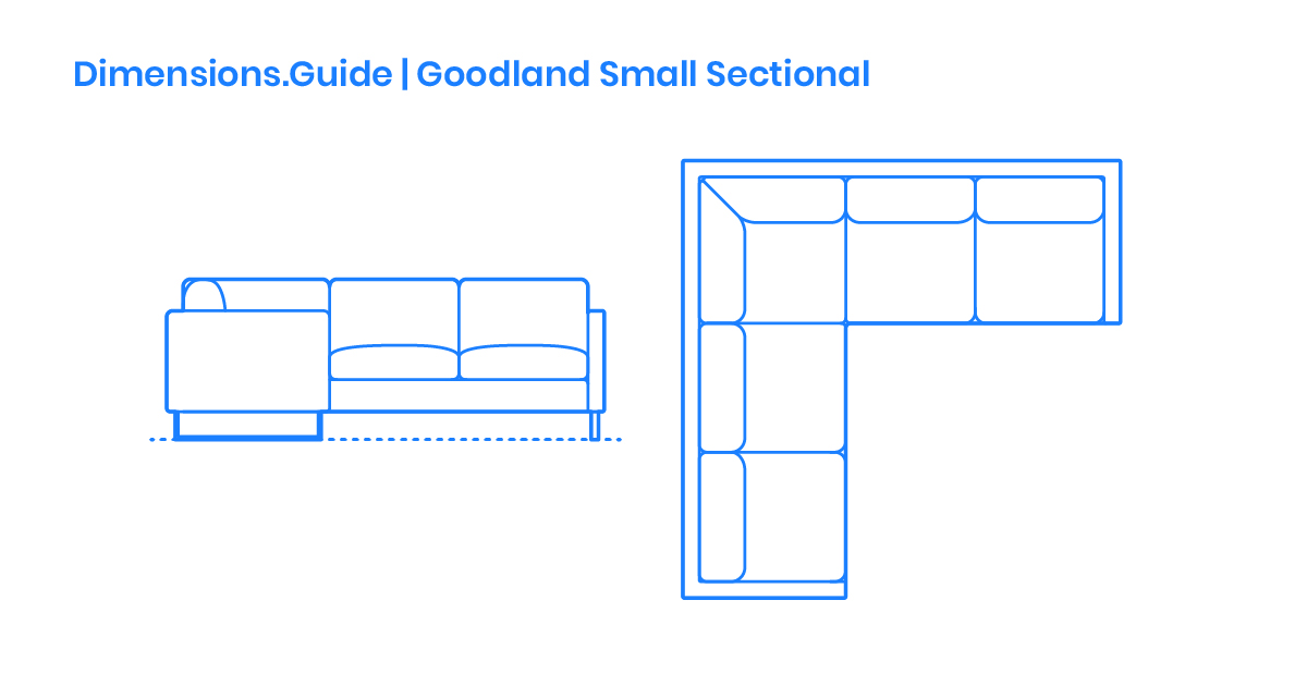 Goodland Small Sectional Dimensions & Drawings Dimensions.Guide