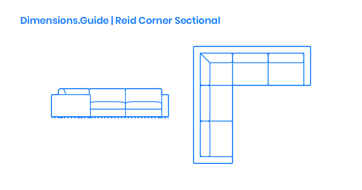 Reid Corner Sectional Dimensions & Drawings Dimensions.Guide