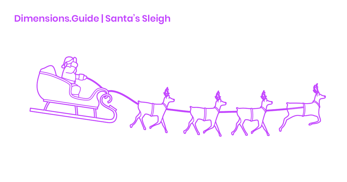 Santa’s Sleigh Dimensions &amp; Drawings | Dimensions.Guide