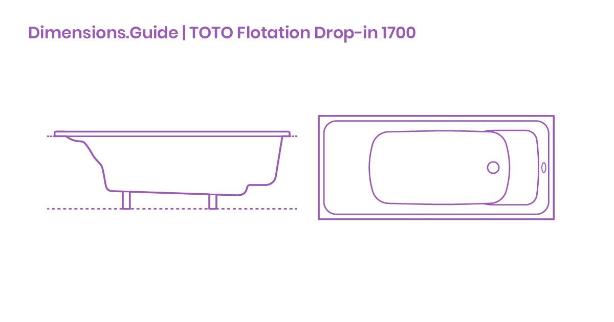 TOTO Flotation Dropin 1700 Dimensions & Drawings Dimensions.Guide