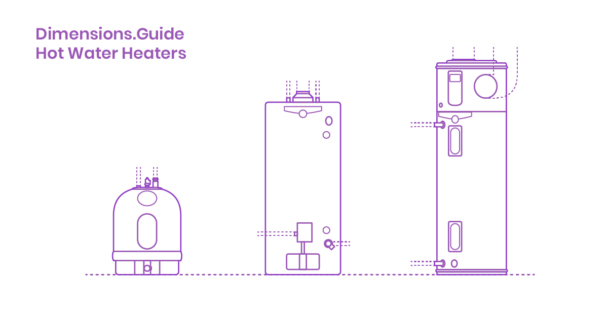 Hot Water Heaters Dimensions & Drawings Dimensions.Guide