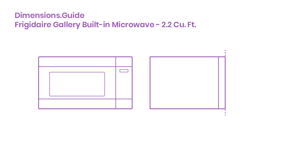 Frigidaire Gallery Builtin Microwave 2.2 Cu. Ft. Dimensions