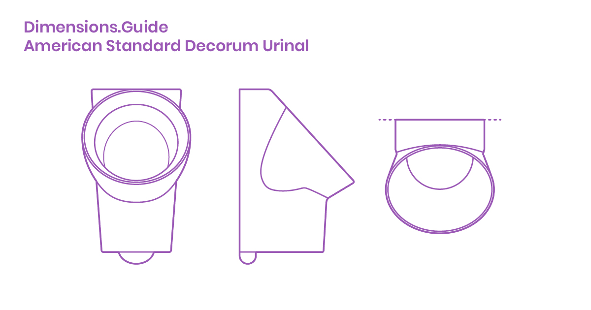 American Standard Decorum Urinal Dimensions & Drawings Dimensions.Guide