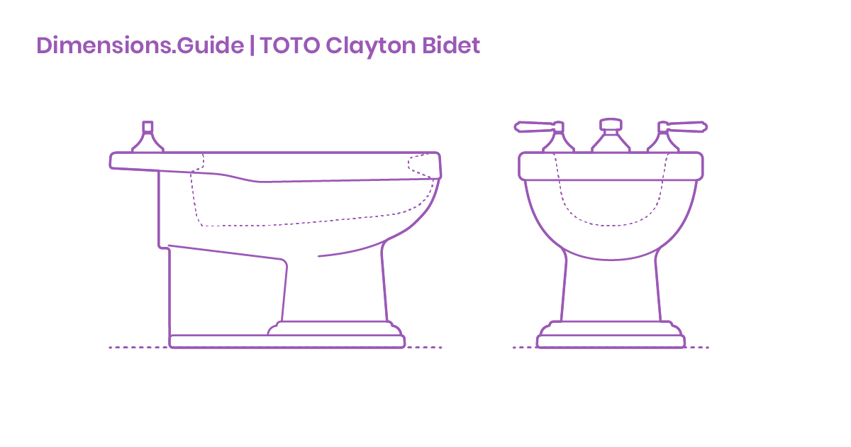 TOTO Clayton Bidet Dimensions & Drawings Dimensions.Guide