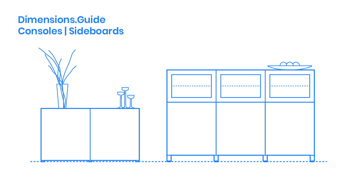 Console Sideboard Dimensions & Drawings Dimensions.Guide