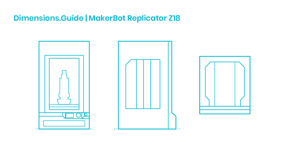 MakerBot Replicator Z18 3D Printer Dimensions & Drawings Dimensions.Guide