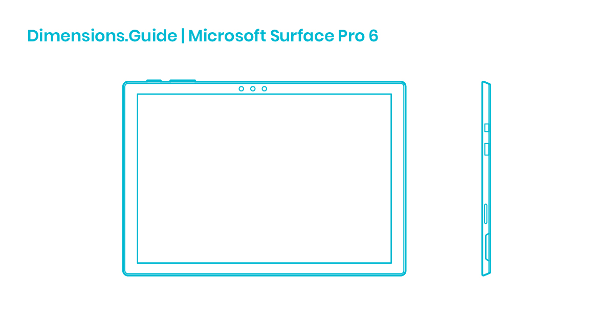 Microsoft Surface Pro 6 Dimensions & Drawings Dimensions.Guide