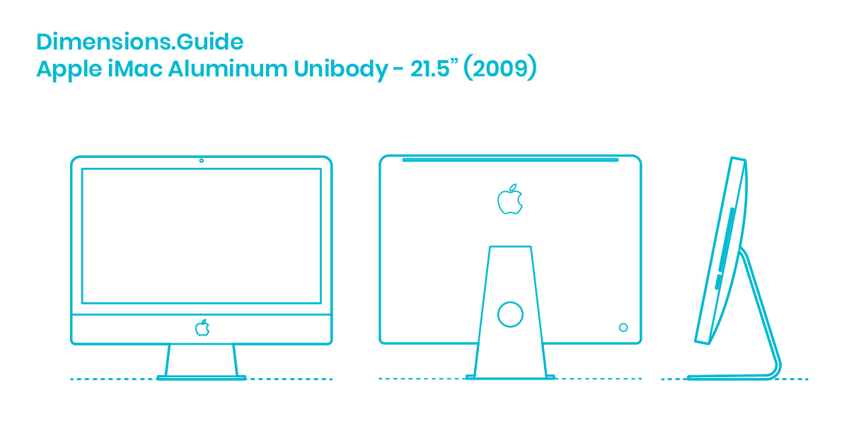 Apple iMac Aluminum Unibody 21.5” (2009) Dimensions & Drawings Dimensions.Guide