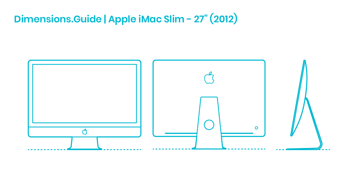 Apple iMac Slim 27” (2012) Dimensions & Drawings Dimensions.Guide