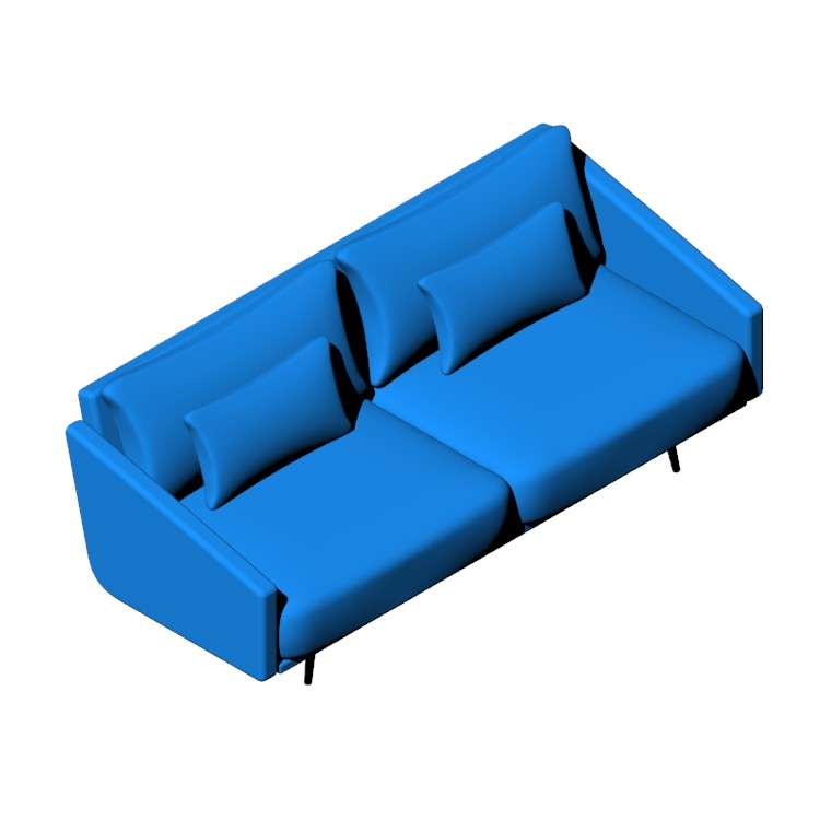 View of the Costura Sofa in 3D available for download