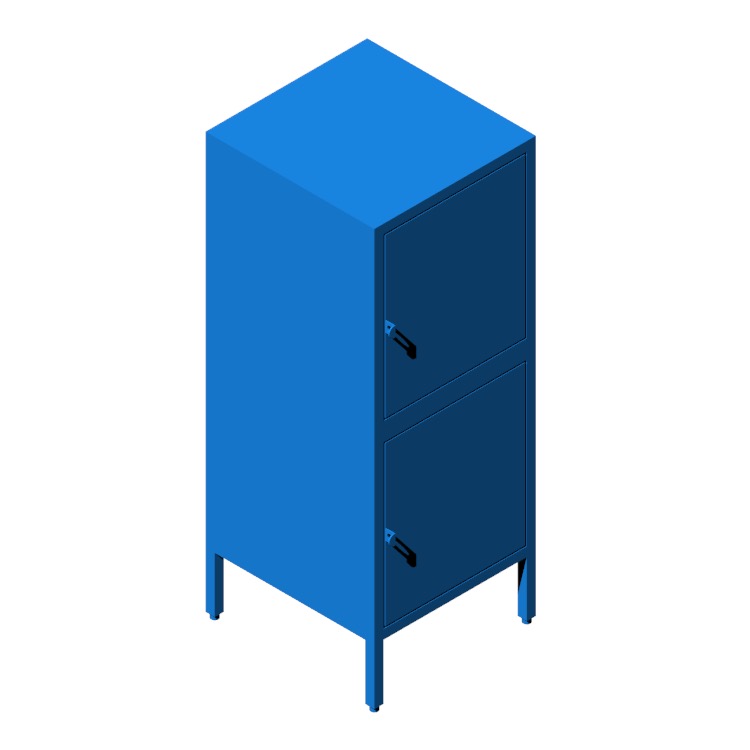 View of the IKEA Hällan Storage Combination - Tall (Cube Pair) in 3D available for download