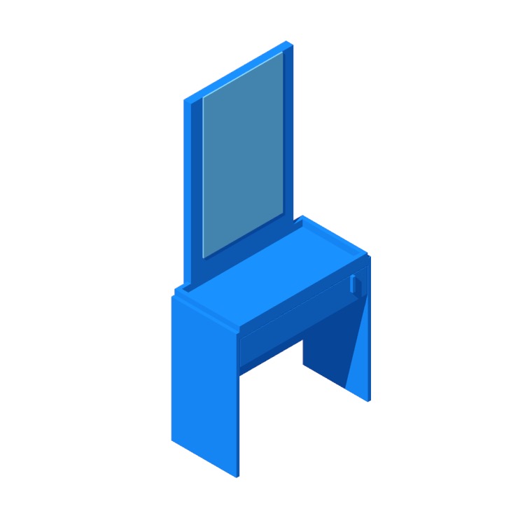 IKEA Hemnes Dressing Table Round Mirror Dimensions & Drawings