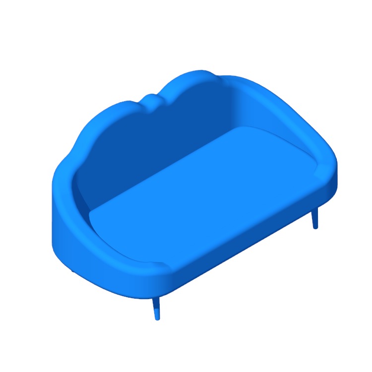 View of the Culebra Settee in 3D available for download