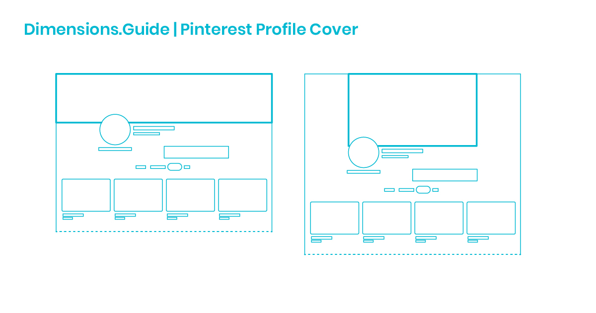 Pinterest Profile Cover Dimensions & Drawings Dimensions.Guide