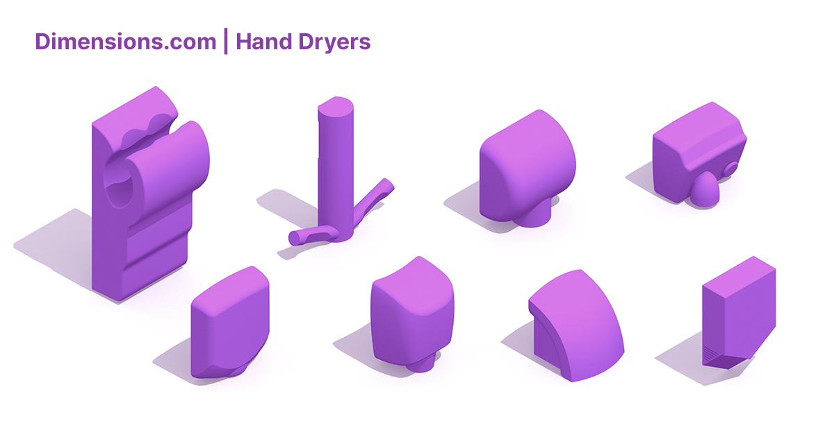 Hand Dryers Dimensions & Drawings