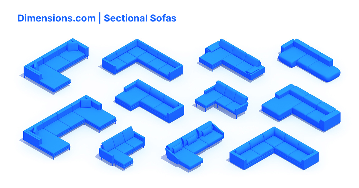 Sectional Sofas Dimensions & Drawings
