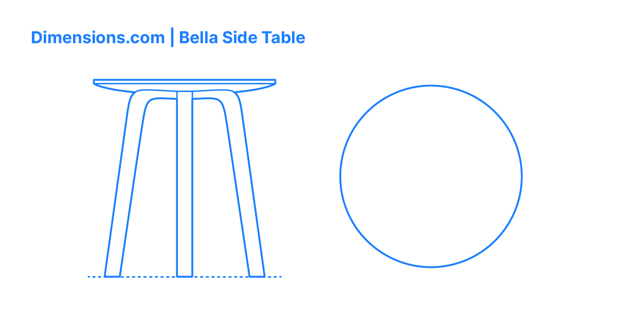 Bella Side Table Dimensions & Drawings