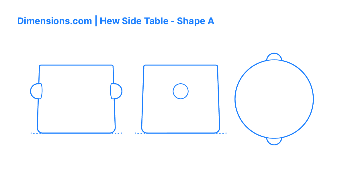 Hew Side Table Shape A Dimensions & Drawings