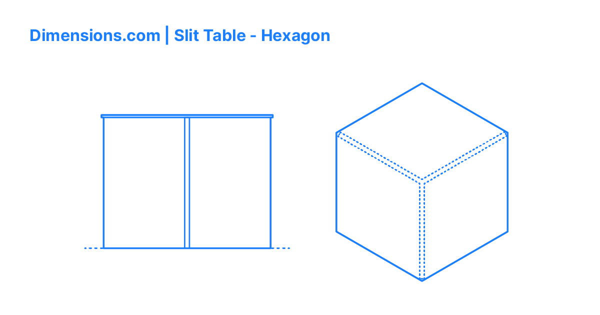Slit Table Hexagon Dimensions & Drawings