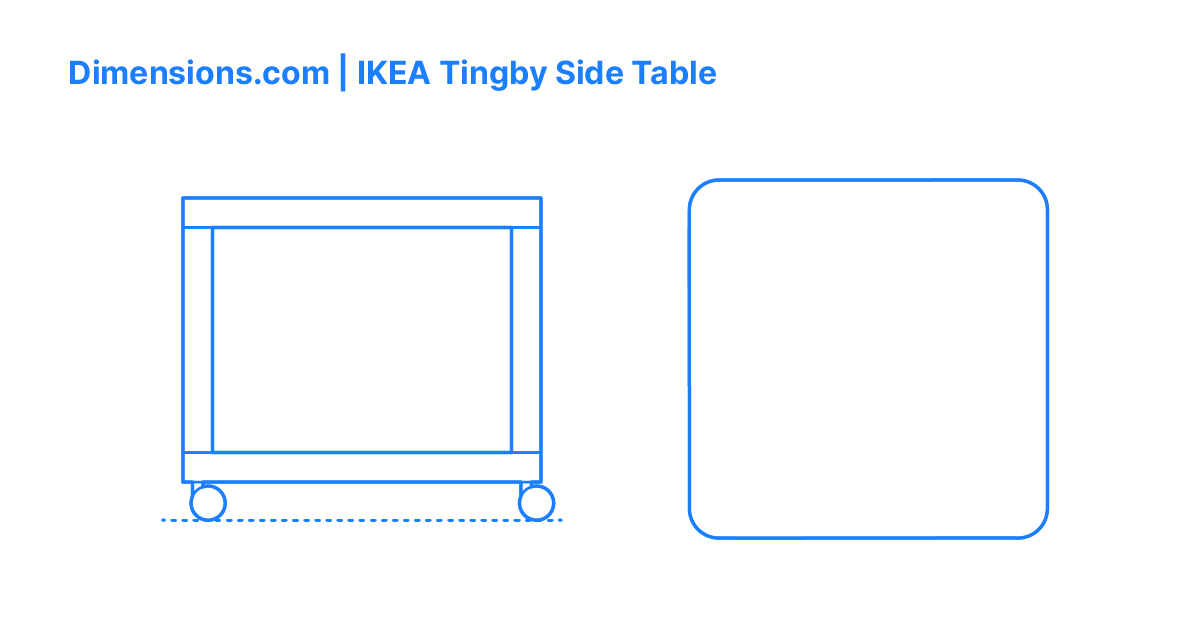 IKEA Tingby Side Table Dimensions & Drawings