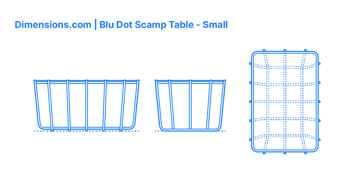 Blu Dot Scamp Table Small Dimensions & Drawings