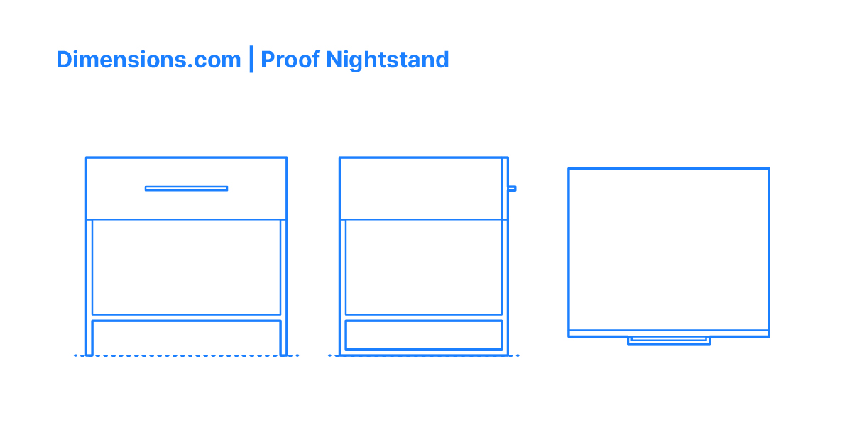 Proof Nightstand Dimensions & Drawings