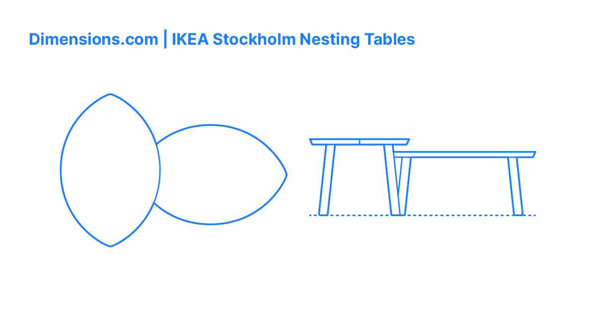 IKEA Stockholm Nesting Tables Dimensions & Drawings | Dimensions.com
