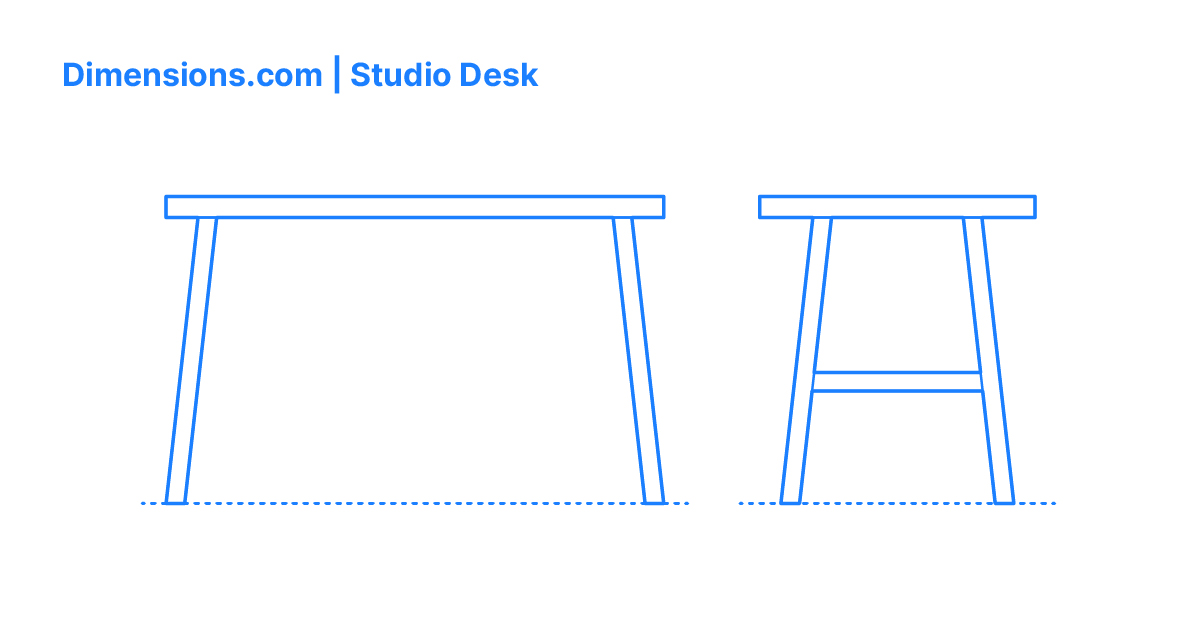 Studio Desk Dimensions & Drawings