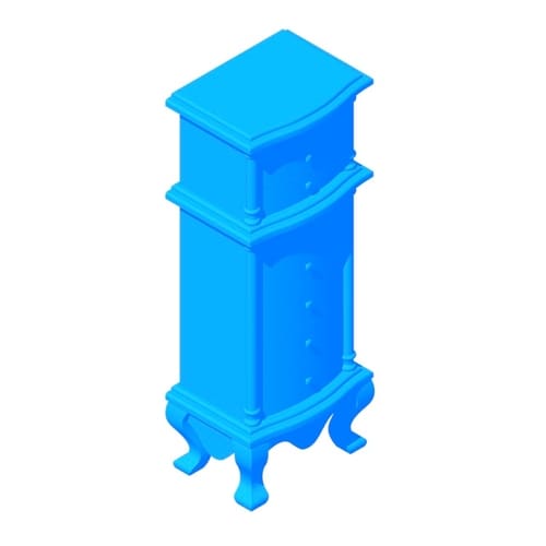 Berges Free Standing Jewelry Armoire Dimensions & Drawings