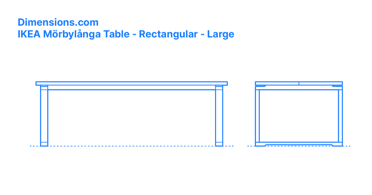 IKEA Mörbylånga Table Rectangular Large Dimensions & Drawings