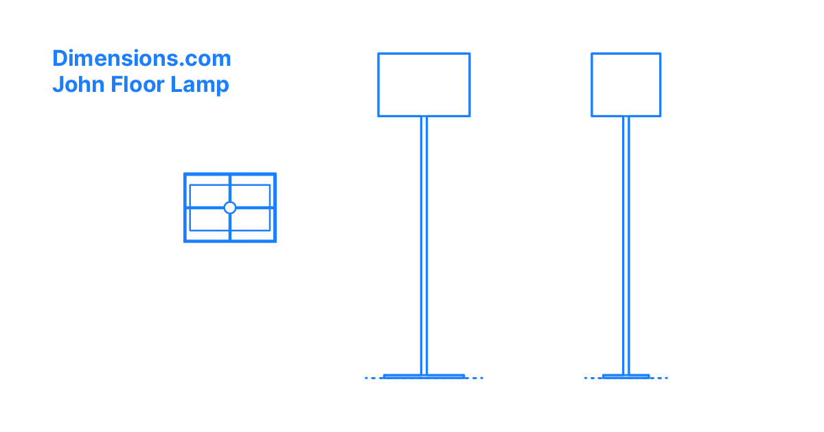 John Floor Lamp Dimensions & Drawings