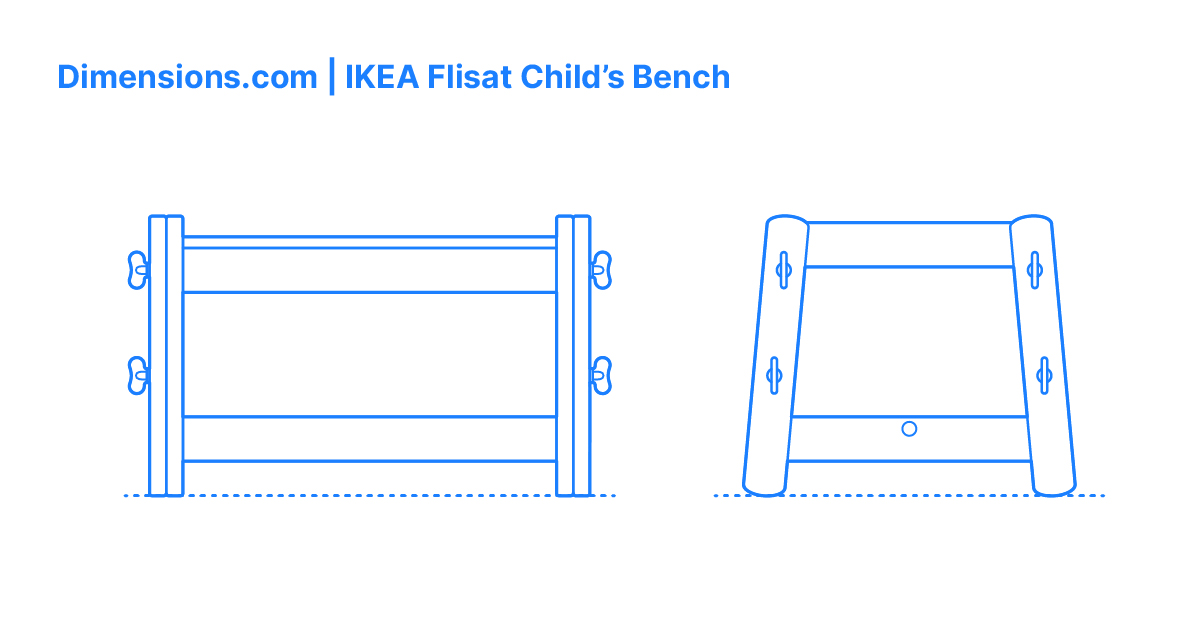 IKEA Flisat Child’s Bench Dimensions & Drawings