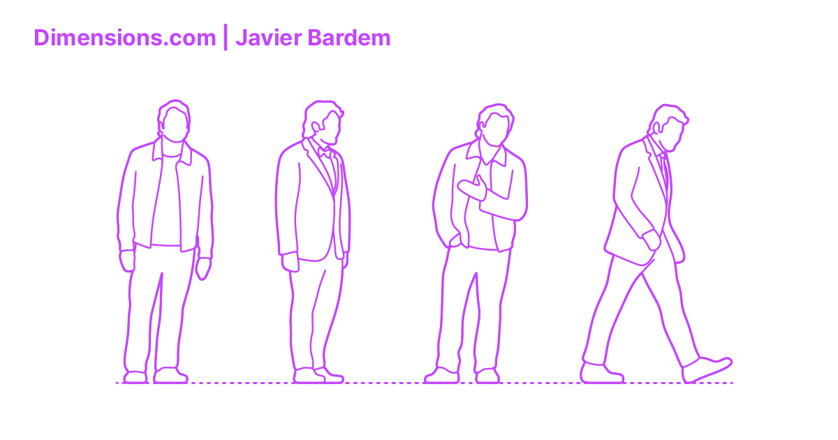Javier Bardem Dimensions & Drawings | Dimensions.com