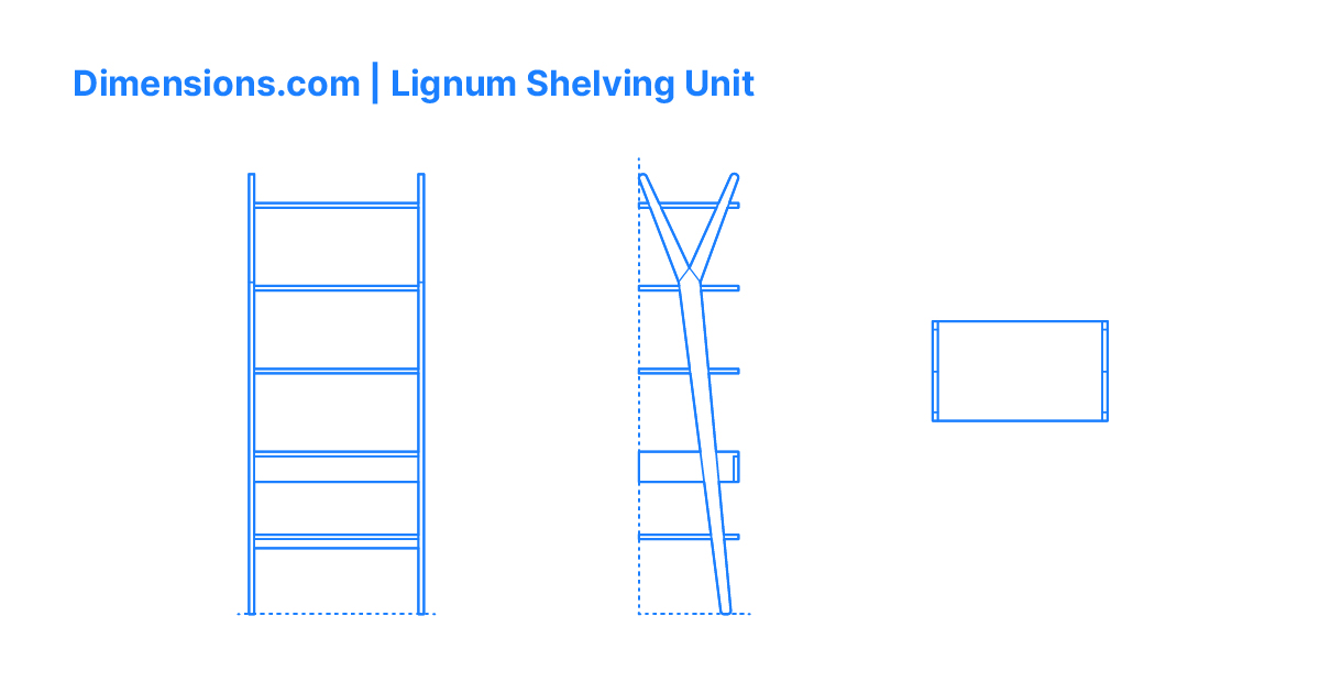 Lignum Shelving Unit Dimensions & Drawings