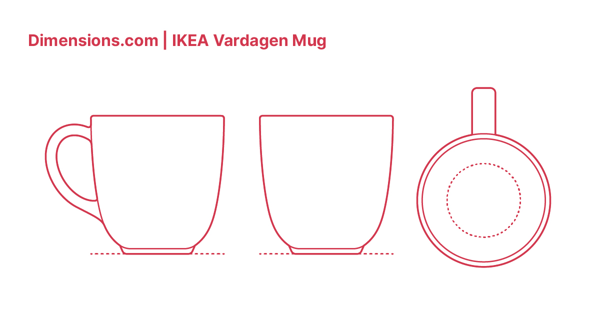 IKEA Vardagen Mug Dimensions & Drawings