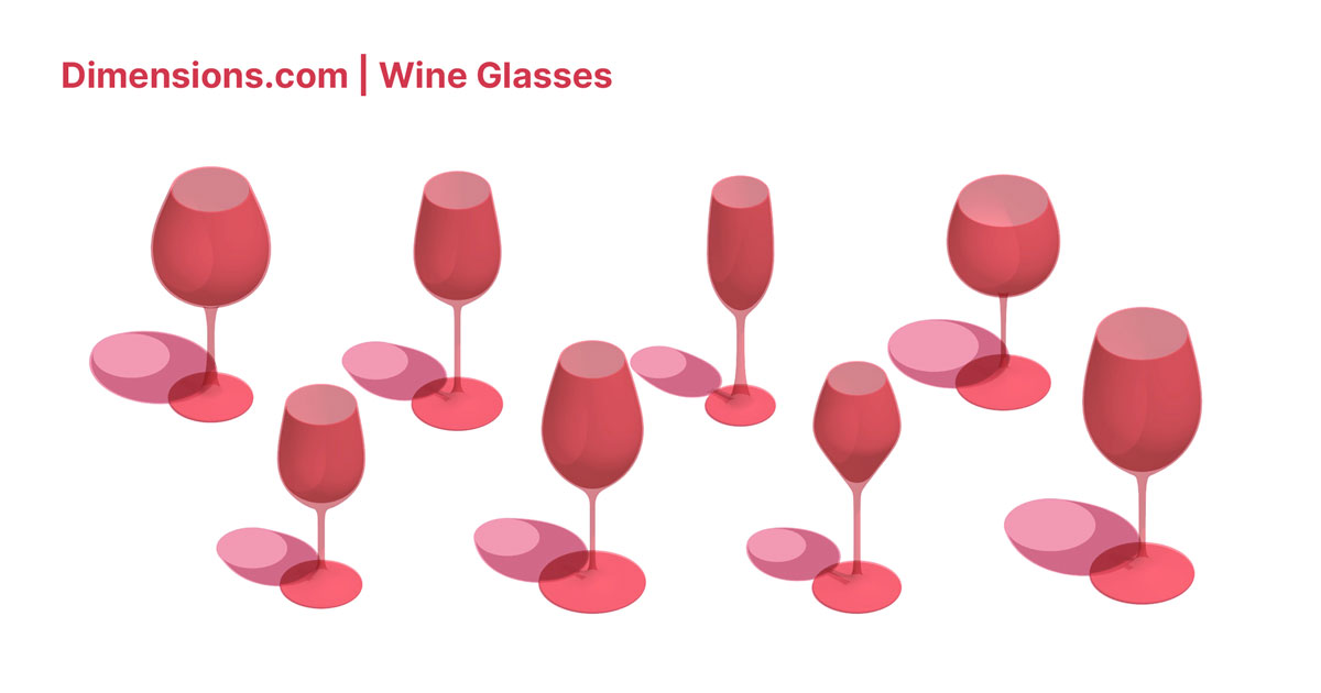 Wine Glasses Dimensions & Drawings