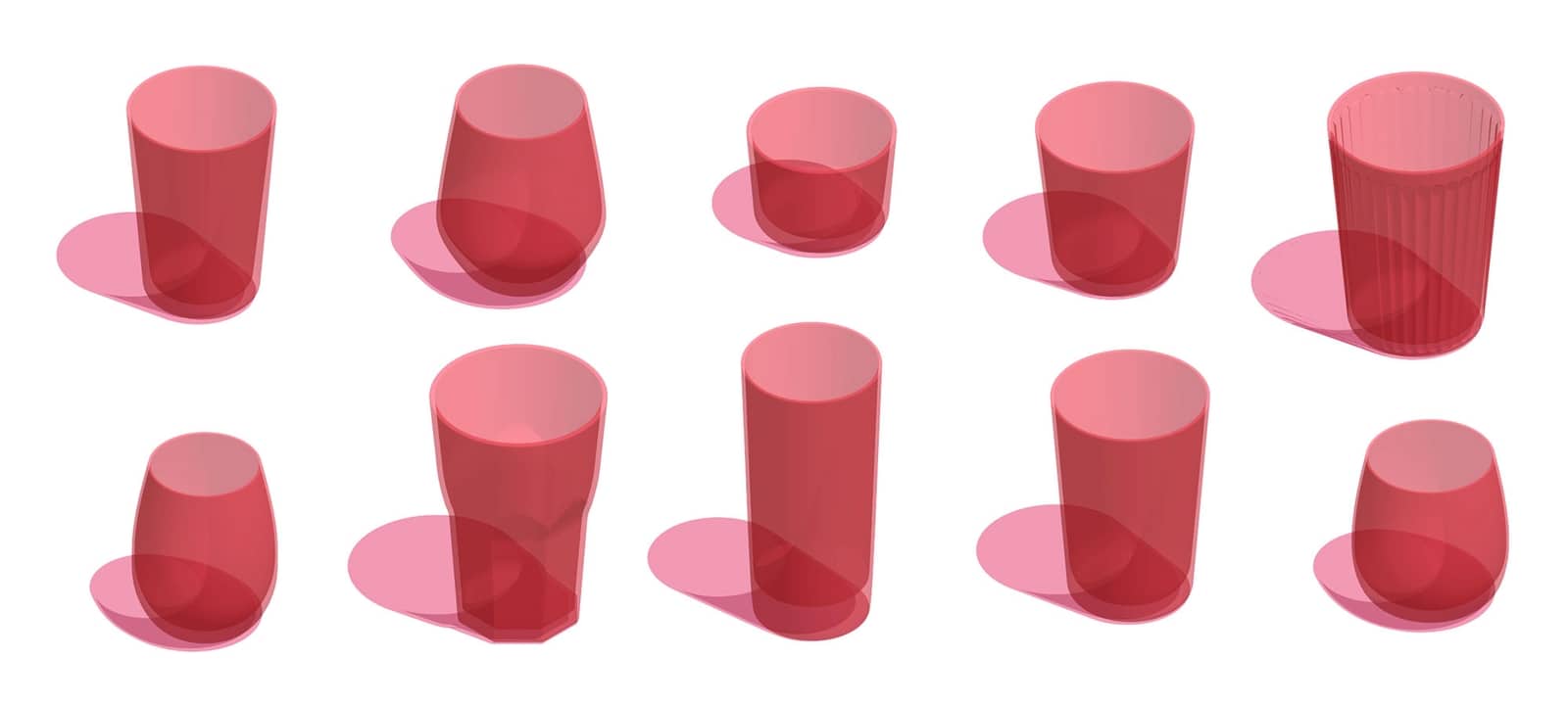 Drinking Glasses Dimensions & Drawings