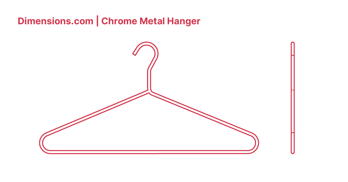 Chrome Metal Hanger Dimensions & Drawings