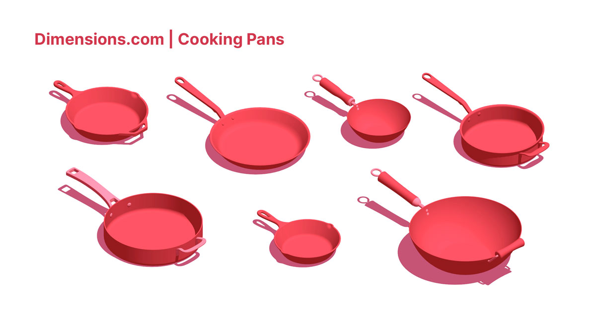 Cooking Pans Dimensions & Drawings