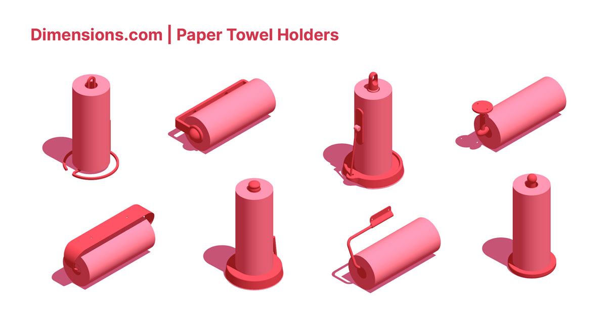 Paper Towel Holders Dimensions & Drawings